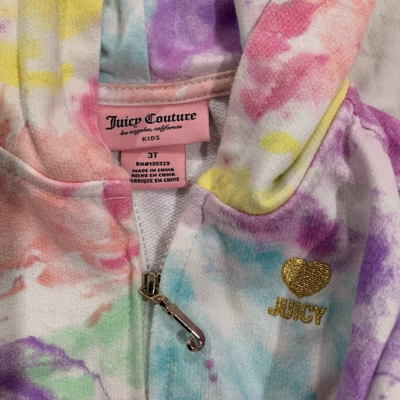 Beautiful Juicy Couture tie dye t-shirt/jacket size 3t - Picture 3 of 4